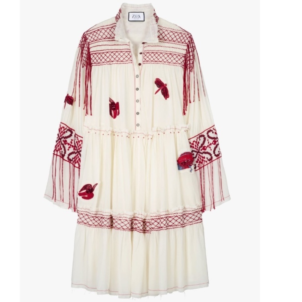 NEW LIMITED EDITION EMBROIDERED ZARA ATELIER DRESS - Picture 3 of 15